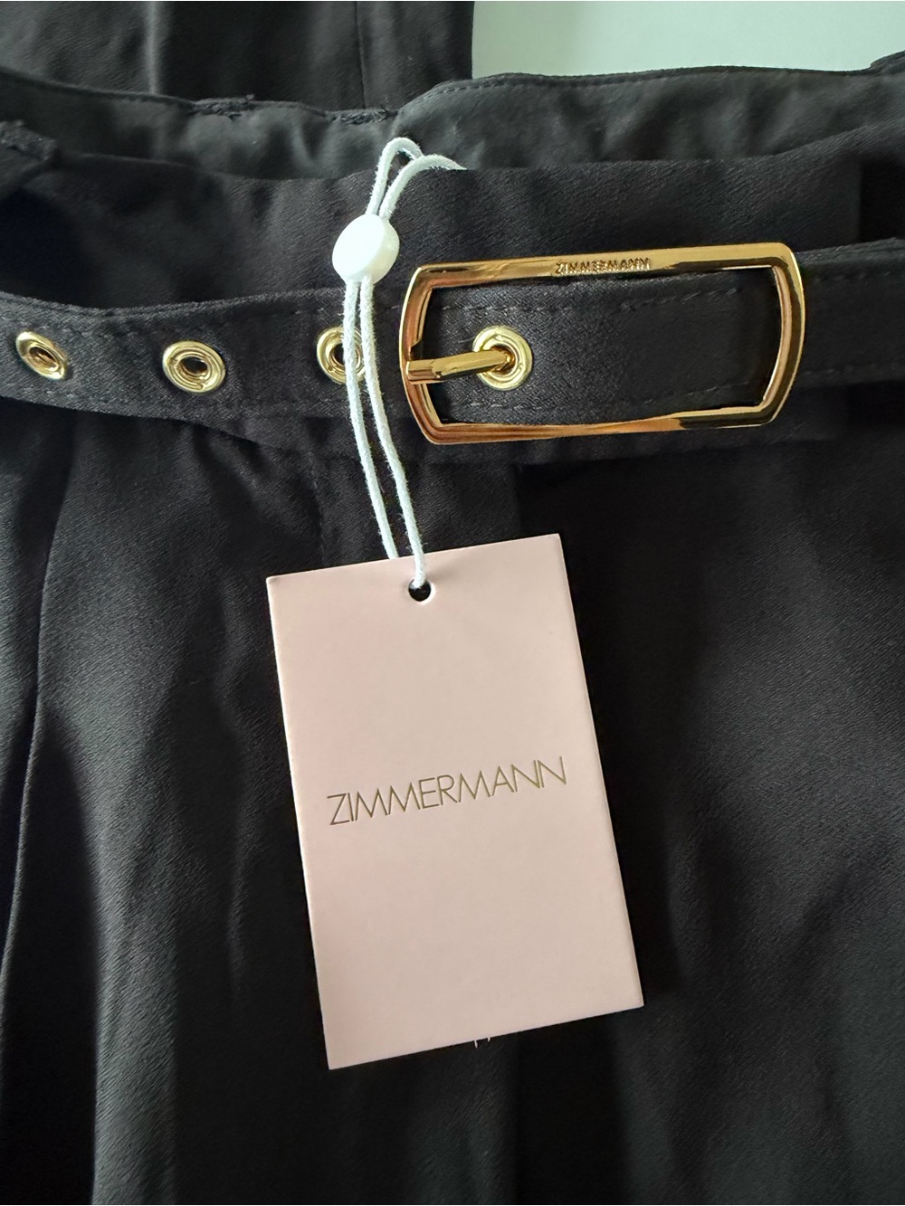 Zimmermann Black pants with Gold Buckle
